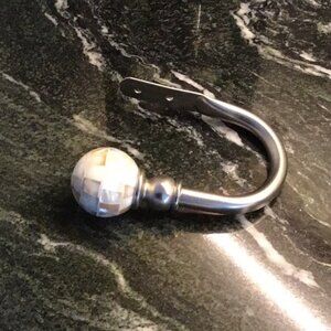 Silver Metal Curtain Tie Back Holder